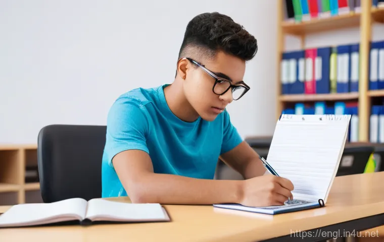 TOEFL Reading 효율적 풀이 방법 - **Prompt 1: Strategic Reading in an iBT Environment**
    A focused young adult student, appearing t...