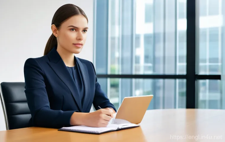 영어 시험 고득점 성공 후 연봉 협상 - **Image Prompt 1: Confident Salary Negotiation**
    A professional, well-dressed young woman in her...